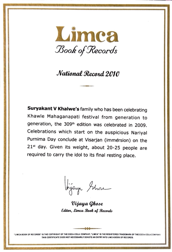 Limca Certificate